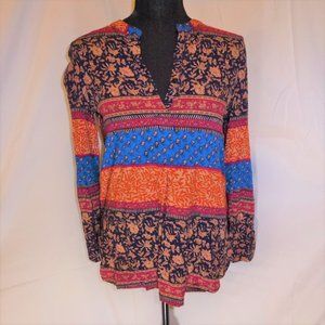 Fun 2 Fun Stitch Fix Multi Color Boho Hi-Lo Top